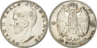 Jugoslawien 20 Dinara Petar II, Silber, S+, KM:23 -