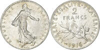 Frankreich 2 Francs Münze, Semeuse, Paris, SS+, Silber, KM:845.1 -