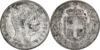 Italien 5 Lire Umberto I, Rome, Silber, S+, KM:20 -