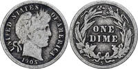 Vereinigte Staaten Dime Barber Dime, San Francisco, Silber, S+, KM:113 -