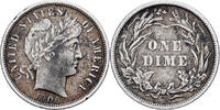 Vereinigte Staaten Dime Barber Dime, Philadelphia, Silber, SS, KM:113 -