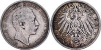 Deutsch Staaten 2 Mark 1904 A PRUSSIA, Wilhelm II, Berlin, Silber, S+, KM:522