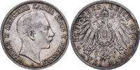 Deutsch Staaten 2 Mark 1904 A PRUSSIA, Wilhelm II, Berlin, Silber, S+, KM:522