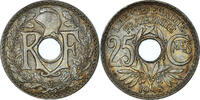 Frankreich 25 Centimes Münze, Lindauer, VZ, Kupfer-Nickel, KM:867a -