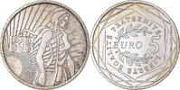 Frankreich 5 Euro Semeuse, VZ, Silber, KM:1534 -