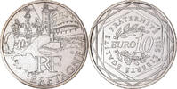 Frankreich 10 Euro Bretagne, UNZ, Silber -