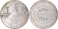 Frankreich 10 Euro Bretagne, UNZ, Silber -