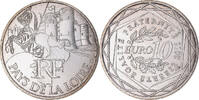 Frankreich 10 Euro Pays De La Loire, UNZ, Silber -