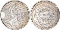 Frankreich 10 Euro Semeuse, UNZ, Silber -