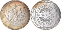 Frankreich 10 Euro Centenaire du décès d'Auguste Rodin, UNZ, Silber -