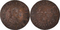 Frankreich Denier Tournois Münze, Louis XIII, Paris, SS, Kupfer -
