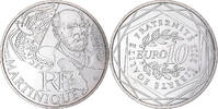 Frankreich 10 Euro Martinique, UNZ, Silber -