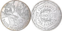 Frankreich 10 Euro Basse-Normandie, UNZ, Silber -