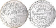 Frankreich 10 Euro Auvergne, UNZ, Silber -
