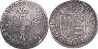 Frankreich 1/4 Ecu Münze, Louis XIII, Pau, S+, Silber, Gadoury:30 -