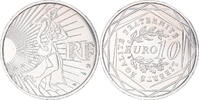 Frankreich 10 Euro Paris, Semeuse, UNZ+, Silber -