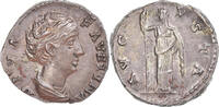 Denarius Münze, Faustina I, Rome, VZ+, Silber, RIC:362 -