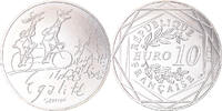 Frankreich 10 Euro Paris, Sempé Égalité Printemps, UNZ+, Silber -
