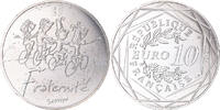 Frankreich 10 Euro Paris, Sempé Fraternité Printemps, STGL, Silber -