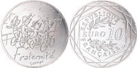 Frankreich 10 Euro Paris, Sempé Fraternité Été, STGL, Silber -