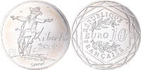 Frankreich 10 Euro Paris, Sempé Liberté Été, STGL, Silber -