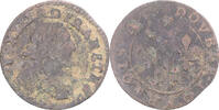 Frankreich Double Tournois Münze, Louis XIII, Paris, SGE+ -