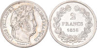Frankreich 2 Francs Münze, Louis-Philippe, Lille, VZ, Silber -
