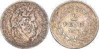 Frankreich 2 Francs Münze, Louis-Philippe, Lille, S+, Silber -