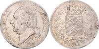 Frankreich 5 Francs Münze, Louis XVIII, Lille, SS, Silber, Gadoury:577 -