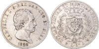 Italien Staaten 5 Lire Münze, SARDINIA, Carlo Felice, Genoa, SS, Silber -