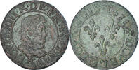 Frankreich Double Tournois Münze, Louis XIII, Bordeaux, Rare, S+ -