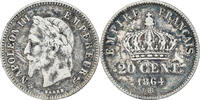 Frankreich 20 Centimes Münze, Napoleon III, Strasbourg, S, Silber -