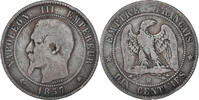 Frankreich 10 Centimes Münze, Napoleon III, Strasbourg, SGE+, Bronze -