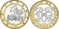 Monaco 10 Francs Münze, Rainier III, ESSAI, VZ+, Bi-Metallic -