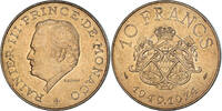 Monaco 10 Francs Münze, Rainier III, VZ -