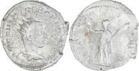 Antoninianus Münze, Trebonianus Gallus, Mediolanum, S+, Billon -