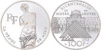 Frankreich 100 Francs Münze, Bicentenaire du Musée du Louvre, Paris -