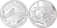 Frankreich 100 Francs Münze, Débarquement de Normandie, Paris, UNZ+ -