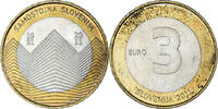 Slowenien 3 Euro indépendance, VZ, Bi-Metallic, KM:101 -