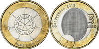 Slowenien 3 Euro Première médaille d'or olympique, VZ+, Bi-Metallic -