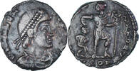 Follis Münze, Valens, Arles, S, Bronze, RIC:16b -