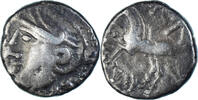 Denier à la tête casquée Münze, Aedui, SS, Silber -