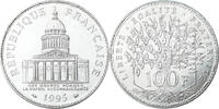 Frankreich 100 Francs Münze, Panthéon, Paris, UNZ, Silber, KM:951.1 -
