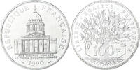 Frankreich 100 Francs Münze, Panthéon, Paris, UNZ, Silber, KM:951.1 -