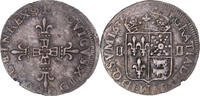 Frankreich 1/4 d'écu de Béarn Münze, Louis XIII, Pau, S+, Silber -