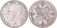 Großbritannien Florin, Two Shillings Münze, George V, SS+, Silber -