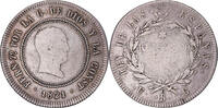 Spanien 10 Reales Münze, Ferdinand VII, Bilbao, S, Silber, KM:560.1 -