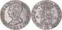 Spanien 4 Réales Münze, Joseph Napolean, Madrid, S+, Silber, KM:540.1 -
