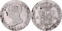 Spanien 4 Réales Münze, Joseph Napolean, Madrid, S+, Silber, KM:540.1 -