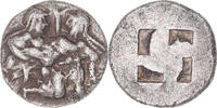 1/3 Stater Münze, Islands off Thrace, Thasos, SS, Silber -